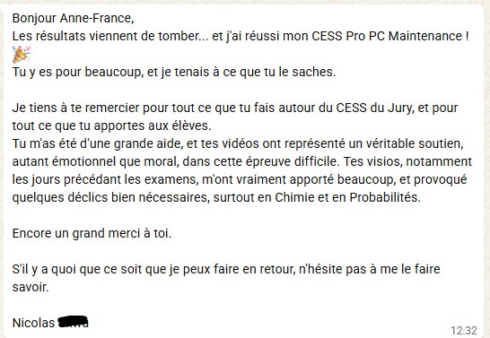 Témoignage Nicolas - réussite CESS Pro PC Maintenance